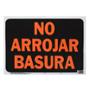LETRERO DE PLÁSTICO PARA PARED NO ARROJAR BASURA 37 X 46.5 CM
