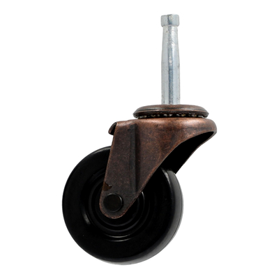 RUEDAS GIRATORIAS CON COJINETE NEGRO