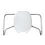 ASIENTO PARA BAÑO ALARGADO PLÁSTICO BLANCO PERMAJUSTE ANTIBACTERIAL CON BRAZOS