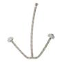 CONECTOR FLEXIBLE T 1/2 X 1/2 X 1/2 PULGADA PLATA