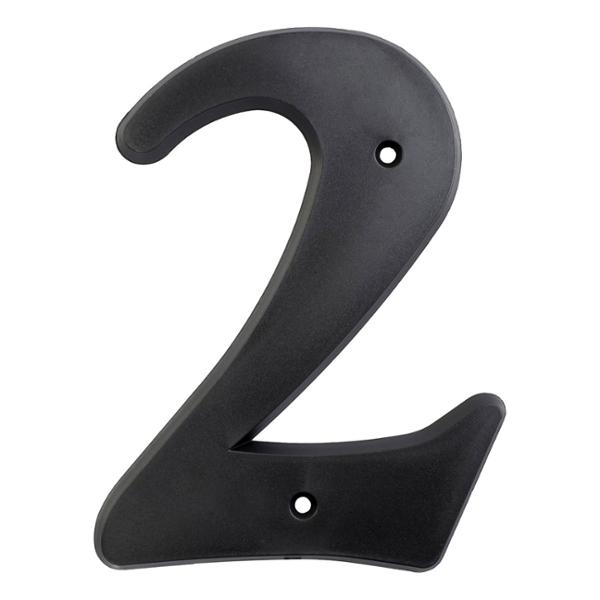 NÚMERO 2 EN PLÁSTICO 15.24 CM