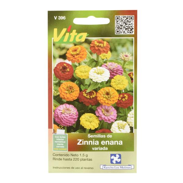 SEMILLAS DE ZINNIA ENANA 1.5 GR VITA