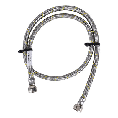 MANGUERA FLEXIBLE PARA GAS LP Y NATURAL DE ACERO 1M 3/8"