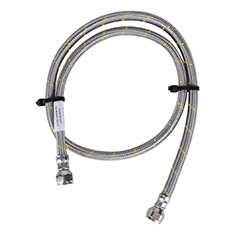 MANGUERA FLEXIBLE PARA GAS LP Y NATURAL DE ACERO 1M 3/8"