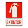 LETRERO DE ACRÍLICO PARA PARED "EXTINTOR" 17.78 X 12.70 CM