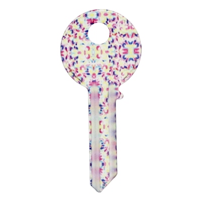LLAVE RESIDENCIAL DECORADA PARA CERRADURA YALE VARIOS COLORES