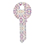 LLAVE RESIDENCIAL DECORADA PARA CERRADURA YALE VARIOS COLORES