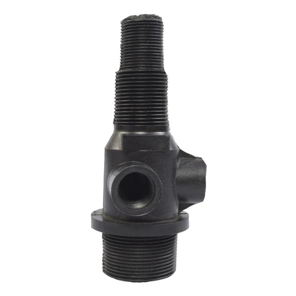 MULTICONECTOR CON 2 PUNTAS PARA TINACO 16 CM DE PLÁSTICO NEGRO
