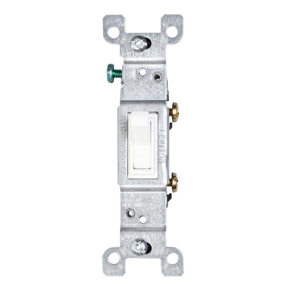 INTERRUPTOR SENCILLO DE PALANCA 15 A BLANCO