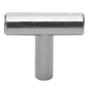 JALADERA DE BOTÓN MINI BARRA 3.9 CM PLATA