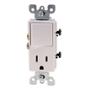 INTERRUPTOR Y CONTACTO DE CONEXIÓN A TIERRA BLANCO LEVITON