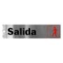 LETRERO DE ALUMINIO PARA PARED SALIDA 5 X 20.5 CM