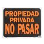 LETRERO DE PLÁSTICO PARA PARED "PROPIEDAD PRIVADA" DE 47 X 37 CM