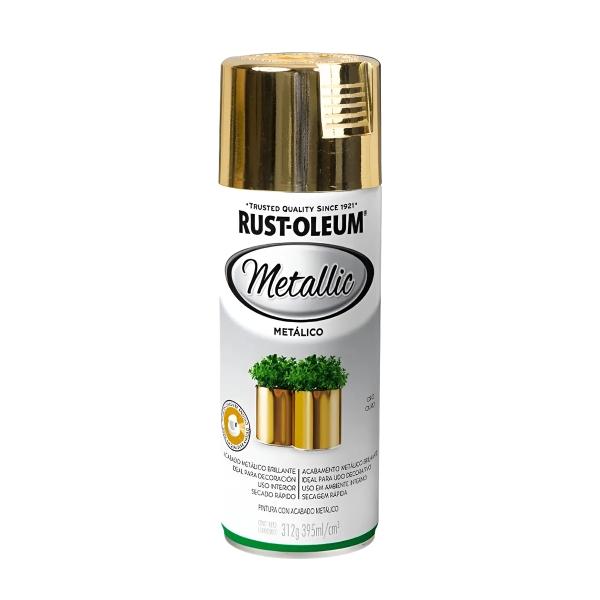 PINTURA EN AEROSOL ORO BRILLANTE PARA MADERA Y METAL DE SECADO RAPIDO 312 G