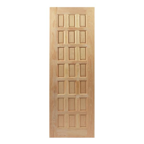 PUERTA INTERIOR SÓLIDA PINO TABLEROS 70 X 213 CM BEIGE AJUSTE EXPRESS