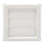 PERSIANA DE VENTILACIÓN PARA SECADORA 15.2 X 15.2 X 3.8 CM BLANCO DEFLECTO