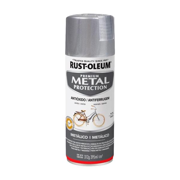 PINTURA EN AEROSOL PLATA BRILLANTE PARA METAL DE SECADO RÁPIDO 312 G