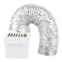 KIT DE TRAMPA PARA PELUSA PARA VENTILACIÓN DE SECADORA 122.5 X 25 X 13 CM PLATA DEFLECTO