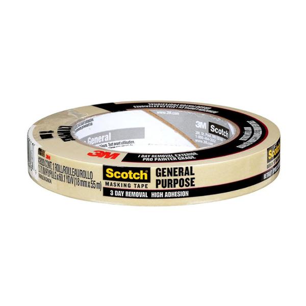 CINTA MASKING TAPE BEIGE 18 MM X 55 M REMOCION LIMPIA