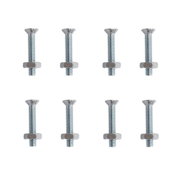 8 TORNILLOS PARA MÁQUINAS 1 PULGADA PLATA