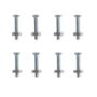 8 TORNILLOS PARA MÁQUINAS 1 PULGADA PLATA