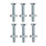 6 TORNILLOS PARA MÁQUINAS 1 PULGADA PLATA