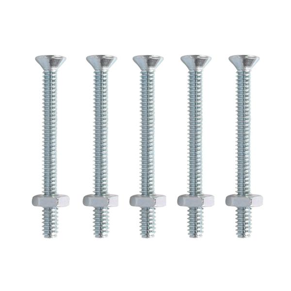 5 TORNILLOS PARA MÁQUINAS 2 PULGADAS PLATA
