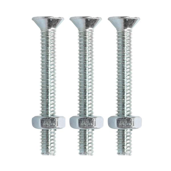 3 TORNILLOS PARA MÁQUINAS 1/4-20 X 2 PULGADAS PLATA