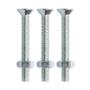 3 TORNILLOS PARA MÁQUINAS 1/4-20 X 2 PULGADAS PLATA