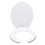 ASIENTO PARA BAÑO REDONDO PLÁSTICO BLANCO BISAGRAS AJUSTABLES