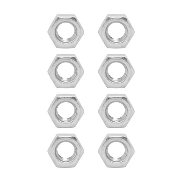 TUERCA HEXAGONAL 5/16 DE PULGADA PLATA 8 PIEZAS