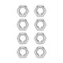 TUERCA HEXAGONAL 5/16 DE PULGADA PLATA 8 PIEZAS