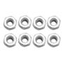 TUERCA HEXAGONAL 1/4 DE PULGADA PLATA 8 PIEZAS