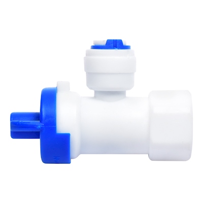 VÁLVULA COPLE 1/4" X 1/4" DE PVC MACHO HEMBRA