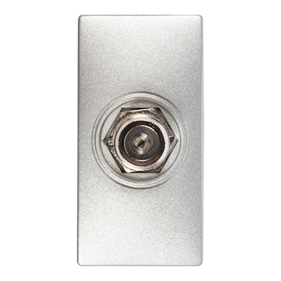 TOMA DE TV COAXIAL COLOR ALUMINIO LINEA ÚNICA
