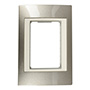 PLACA 3 MÓDULOS PLÁSTICO GRIS CAVA.