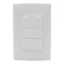 PLACA CON 3 INTERRUPTORES SENCILLOS BLANCO LEVITON