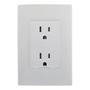 CONTACTO DÚPLEX CON PLACA DE PLÁSTICO BLANCO
