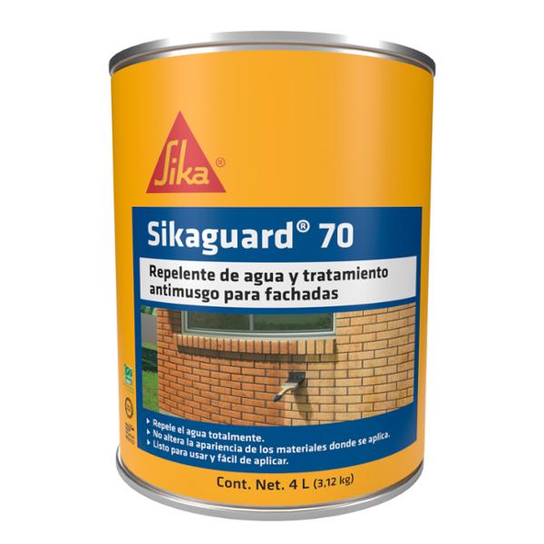 SELLADOR ANTIHUMEDAD SIKAGUARD PARA FACHADAS DE LADRILLO Y CONCRETO REPELENTE DE AGUA LATA 4 L