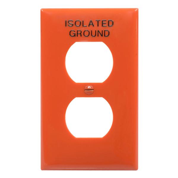 PLACA DÚPLEX CON GRABADO TIERRA AISLADA NYLON NARANJA