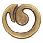 PERILLA MÚSICA 3.4 X 2.1 CM BRONCE