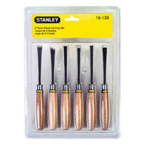 JUEGO DE GURBIAS 6 PIEZAS PARA MADERA Y ARTESANIAS STANLEY