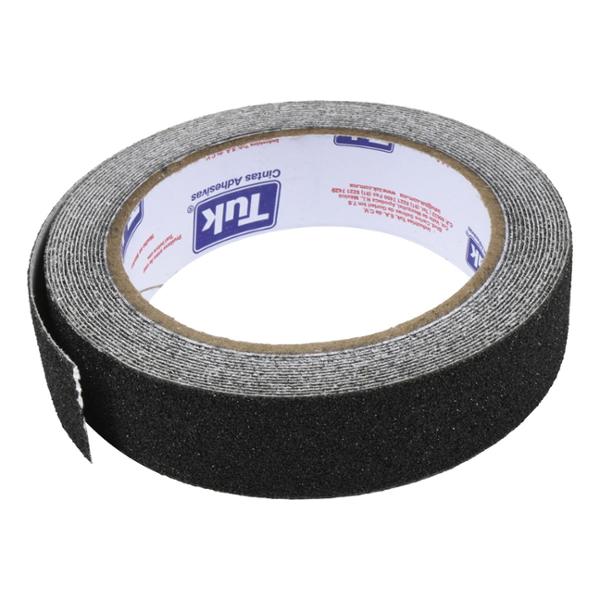 CINTA ANTIDERRAPANTE NEGRO PARA PISOS 25 MM X 4.57 M ADHESIVO DE LARGA DURACION