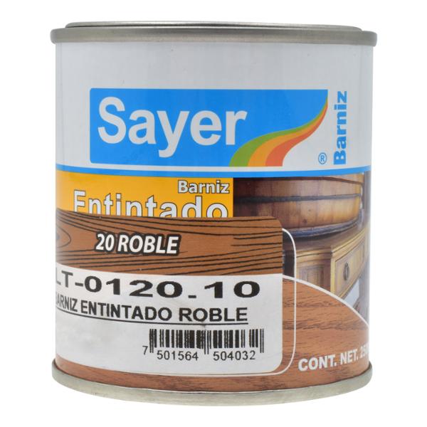 BARNIZ NITROCELULOSA ENTINTADO PARA MADERA BRILLANTE PROTECCION ROBLE 250 ML