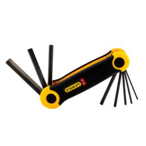 JUEGO DE LLAVES HEXAGONALES PLEGABLES STANLEY 8 PIEZAS SISTEMA METRICO