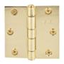 BISAGRA DE CABEZA MEDIA BOLA 7.62 X 7.62 CM DORADO 2 PIEZAS