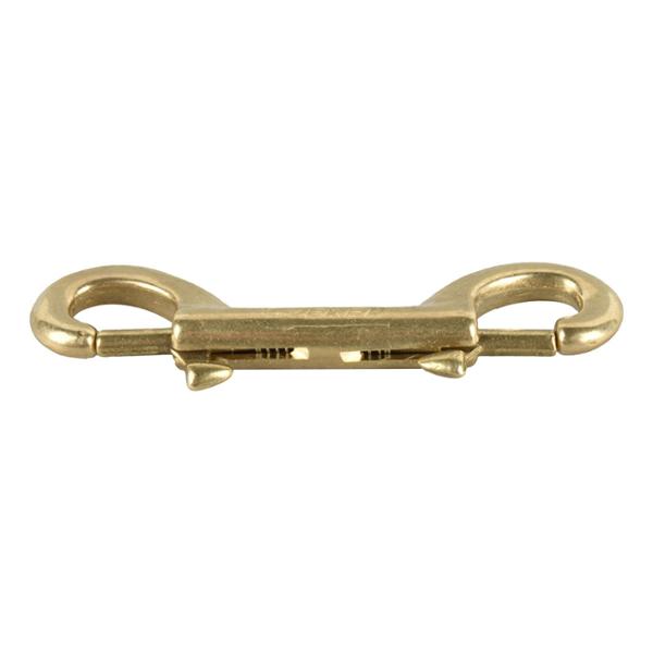 GANCHO DOBLE CIERRE CON PERNO METAL DORADO 8.8 CM
