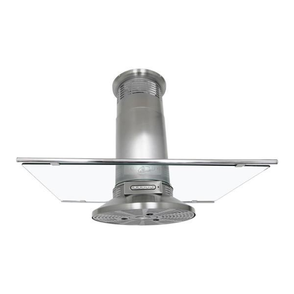 CAMPANA DE COCINA DE ISLA CRYSTAL 90 CM ACERO INOX PURIFICADORA Y EXTRACTORA