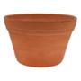 MACETA DE BARRO REDONDA GRANDE TERRACOTA 13 " PARA INTERIOR Y EXTERIOR