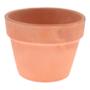 MACETA DE BARRO REDONDA CHICA TERRACOTA 4 " INTERIOR Y EXTERIOR